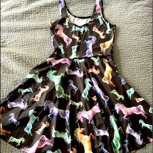 Blackmilk Candy Corn scoop skater dress Small